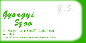 gyorgyi szoo business card